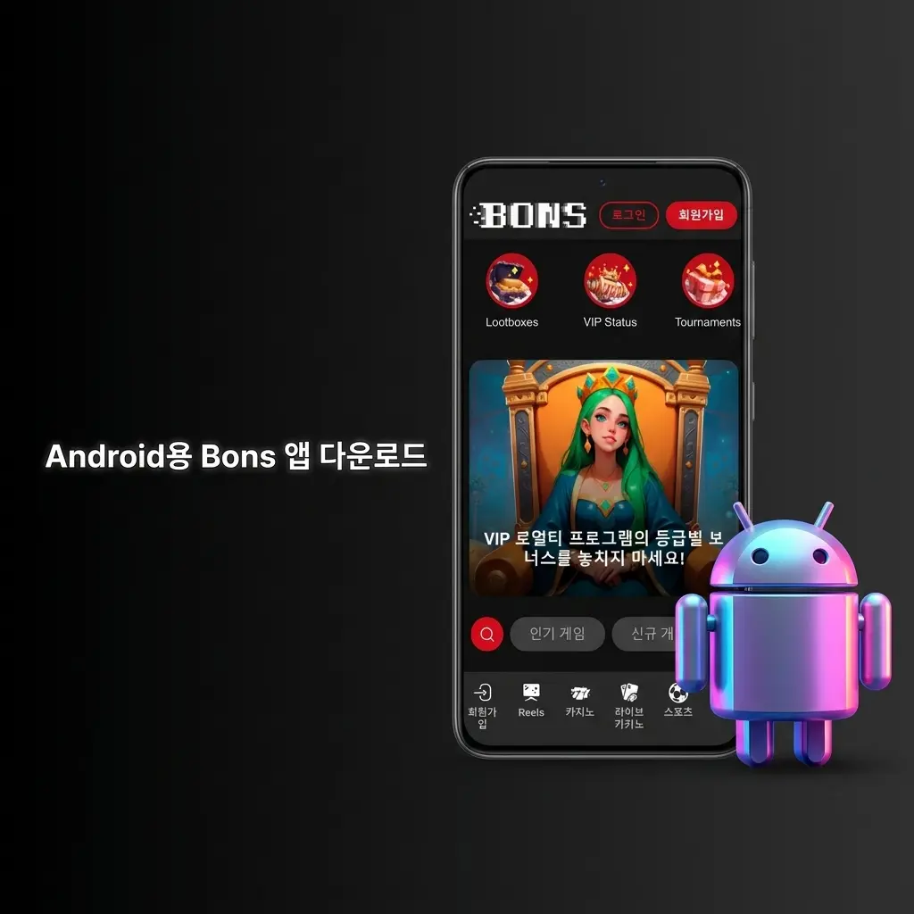 Bons 안드로이드 앱 APK 다운로드 및 설치 방법 안내 화면